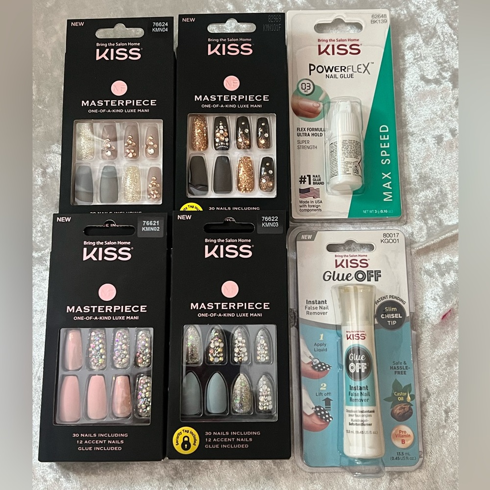 KISS Masterpiece Nail Bundle with Glue & Remover NEW